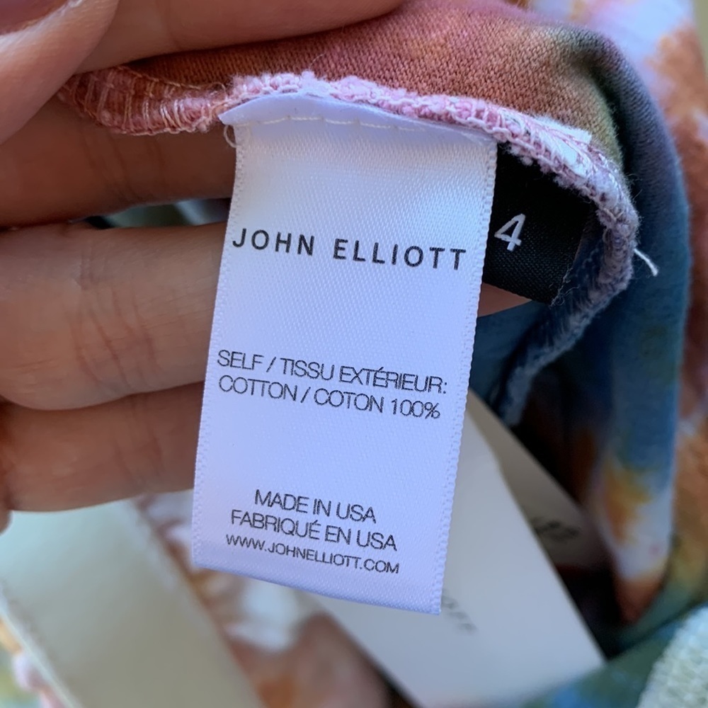 John Elliott Tie Dye Drawstring Reconstructed Lounge Shorts Sz Xl — image 5 of 6